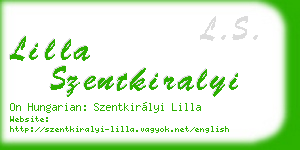 lilla szentkiralyi business card